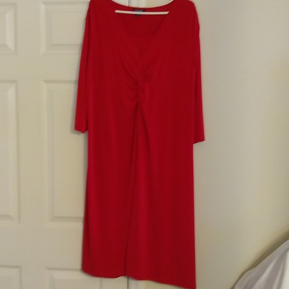 Solid Red Dress, Like New - image 1